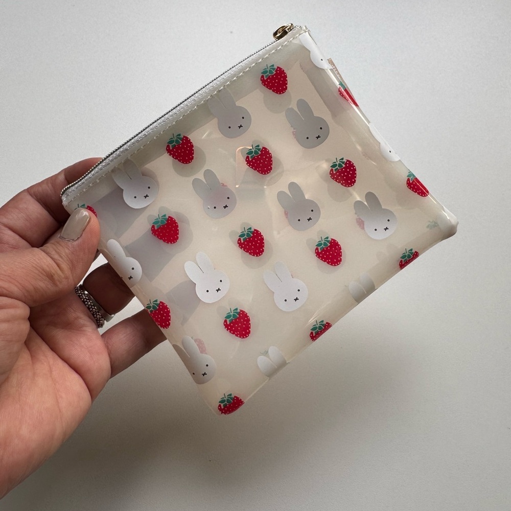 Cute Bunny and Strawberry Pouch